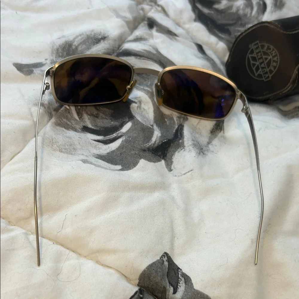Vuarnet Pouilloux Ref. 062 Handmade Blue Lens Metal Frame Sunglasses